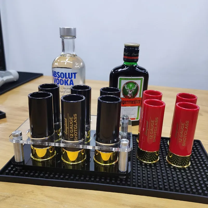 12 Gauge Shotgun Shell Shot Glasses Set