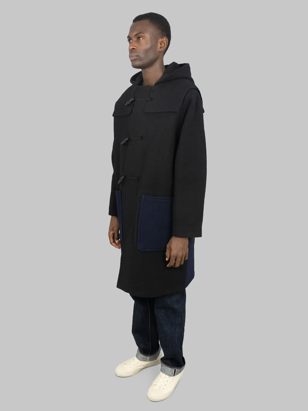 3sixteen x Gloverall Two-Tone Monty Duffle Coat