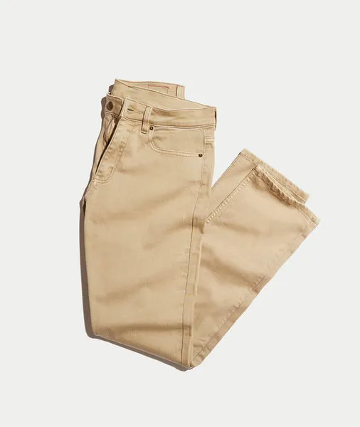 5 Pocket Straight Fit Pant in Light Khaki