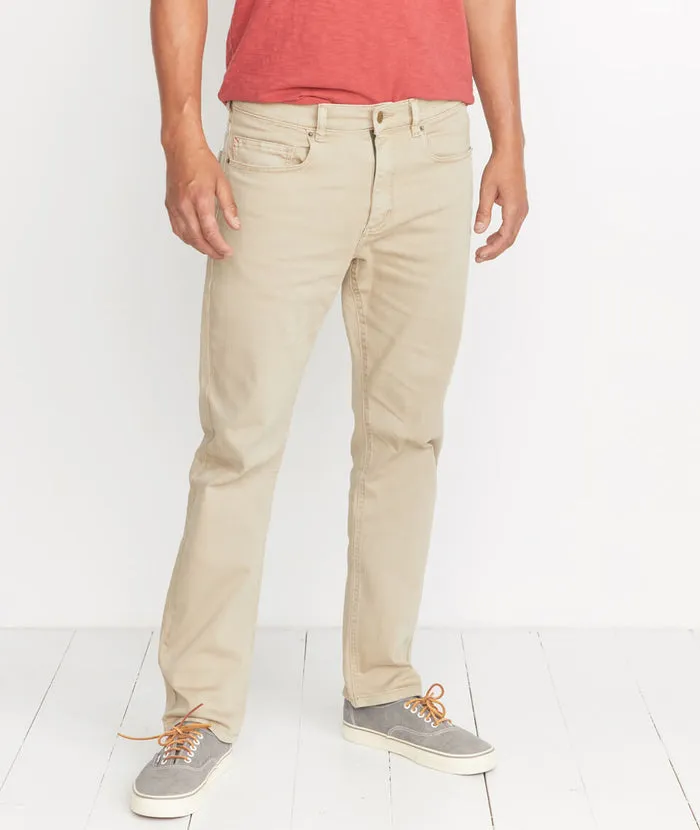 5 Pocket Straight Fit Pant in Light Khaki