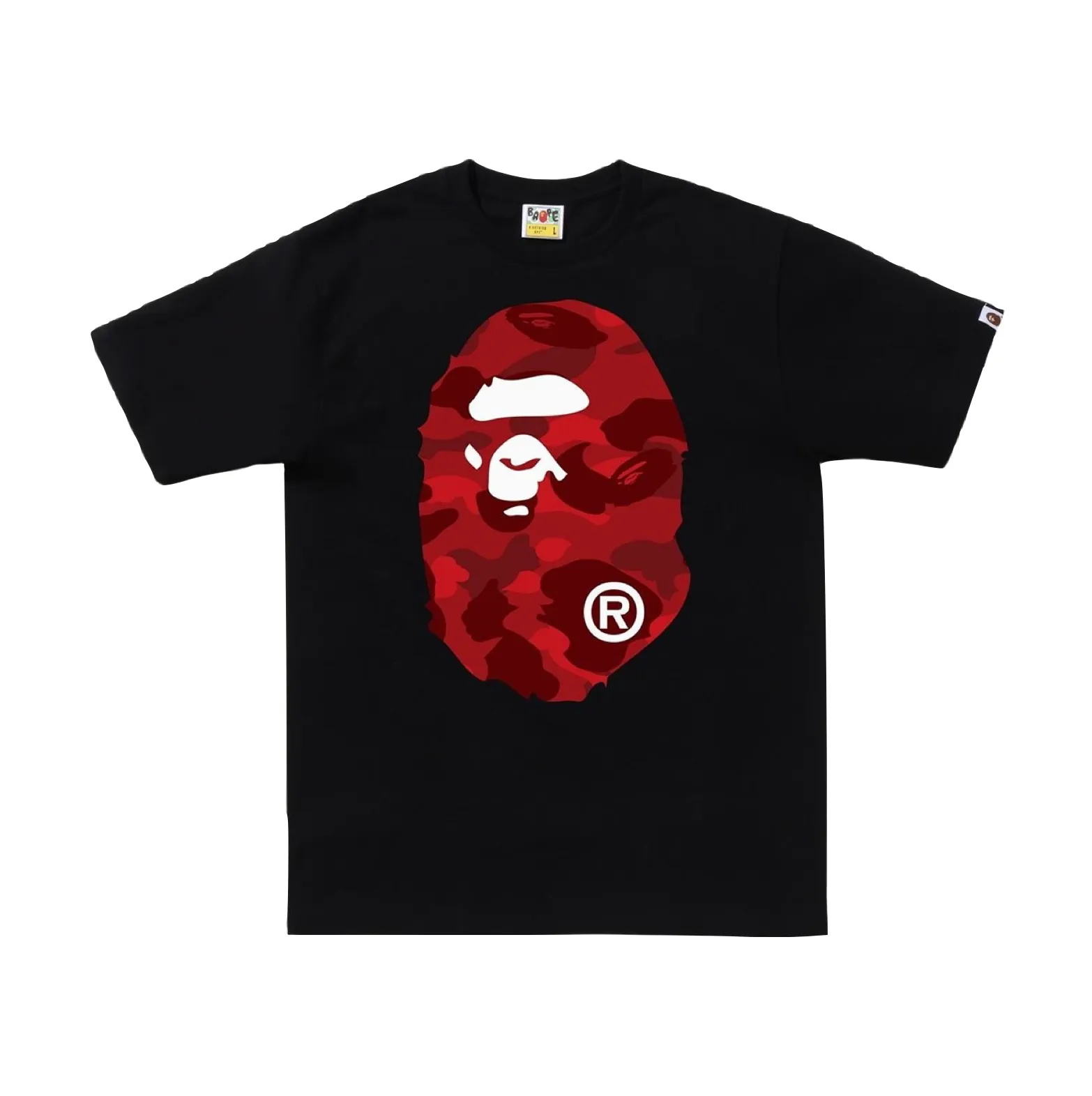 A BATHING APE COLOR CAMO BIG APE HEAD TEE - BKXRD