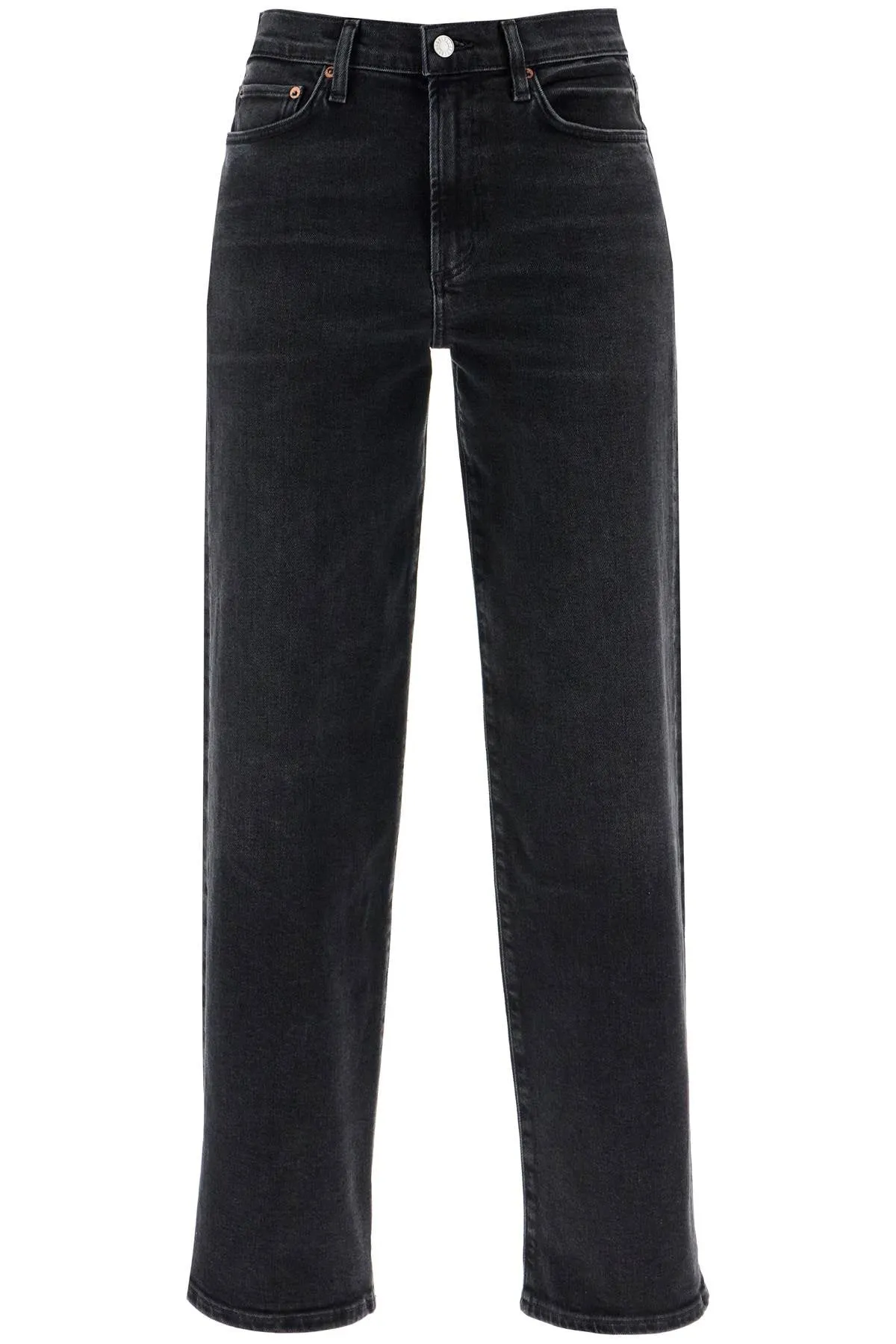 Agolde Straight Harper Jeans For Women   Black