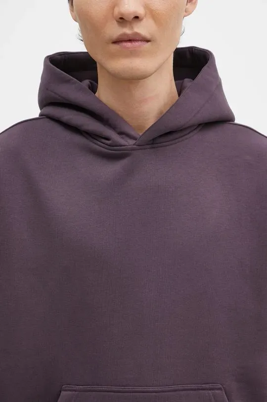 Alpha Industries sweatshirt Logo BP Hoody men's violet color hooded with a print 146336