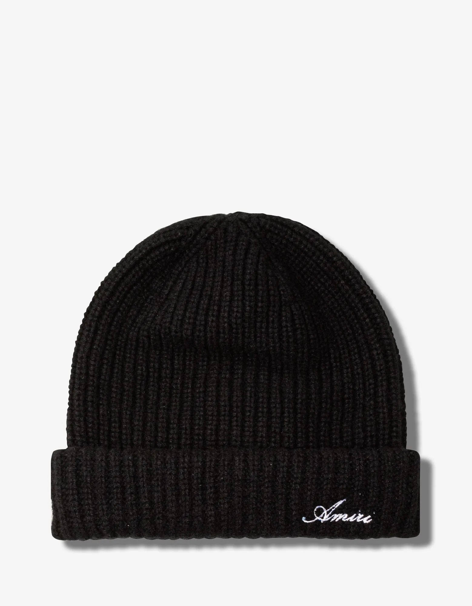 Amiri Black Cashmere Logo Beanie Hat