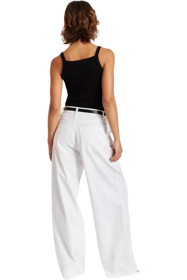 AMO Denim Sheryl Trouser in White