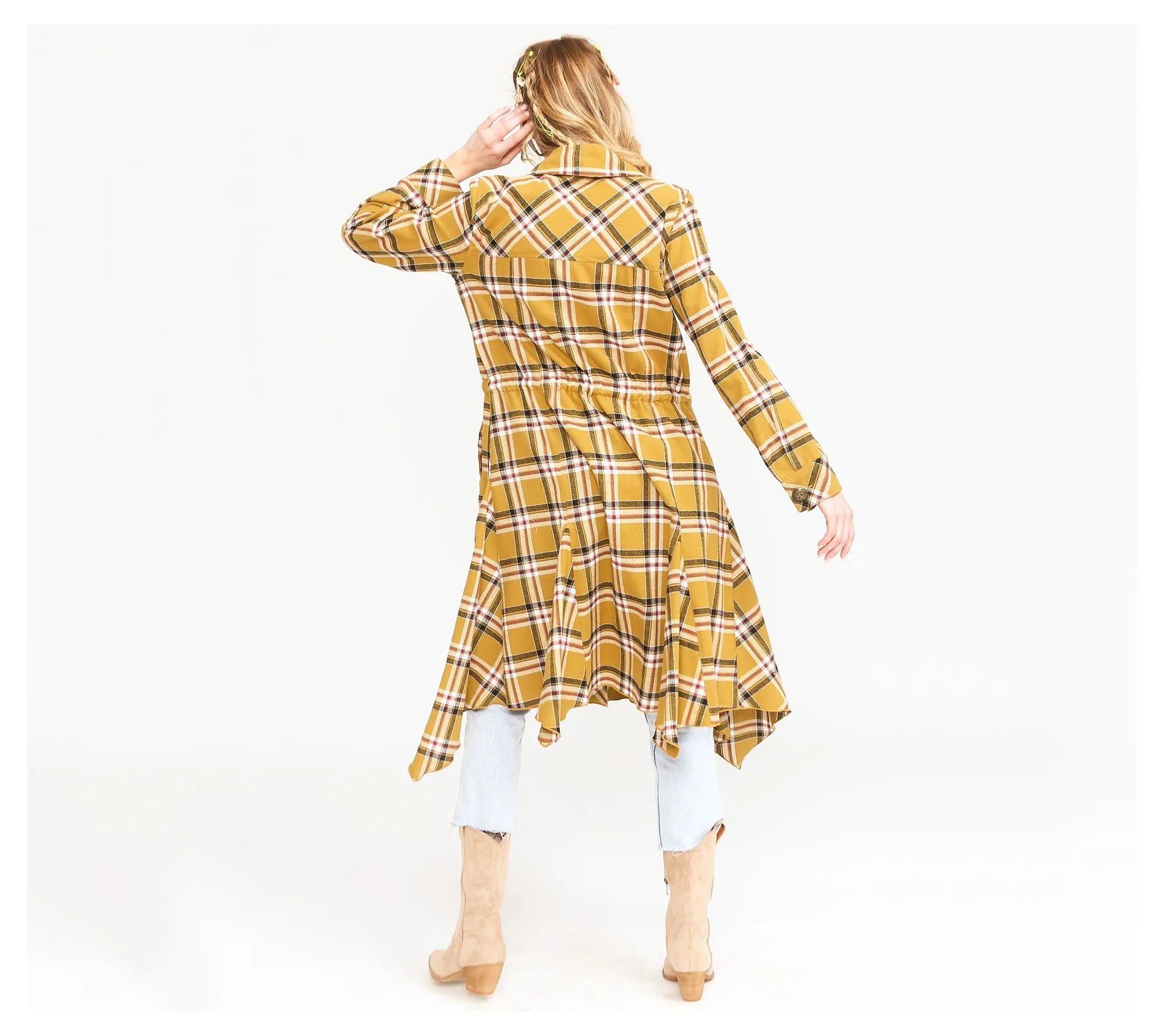 Aratta Coco Plaid Trench Coat