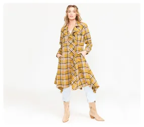 Aratta Coco Plaid Trench Coat