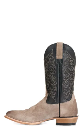 Ariat Men's Bankroll Smoky Roughout and Black R-Toe Cowboy Boots