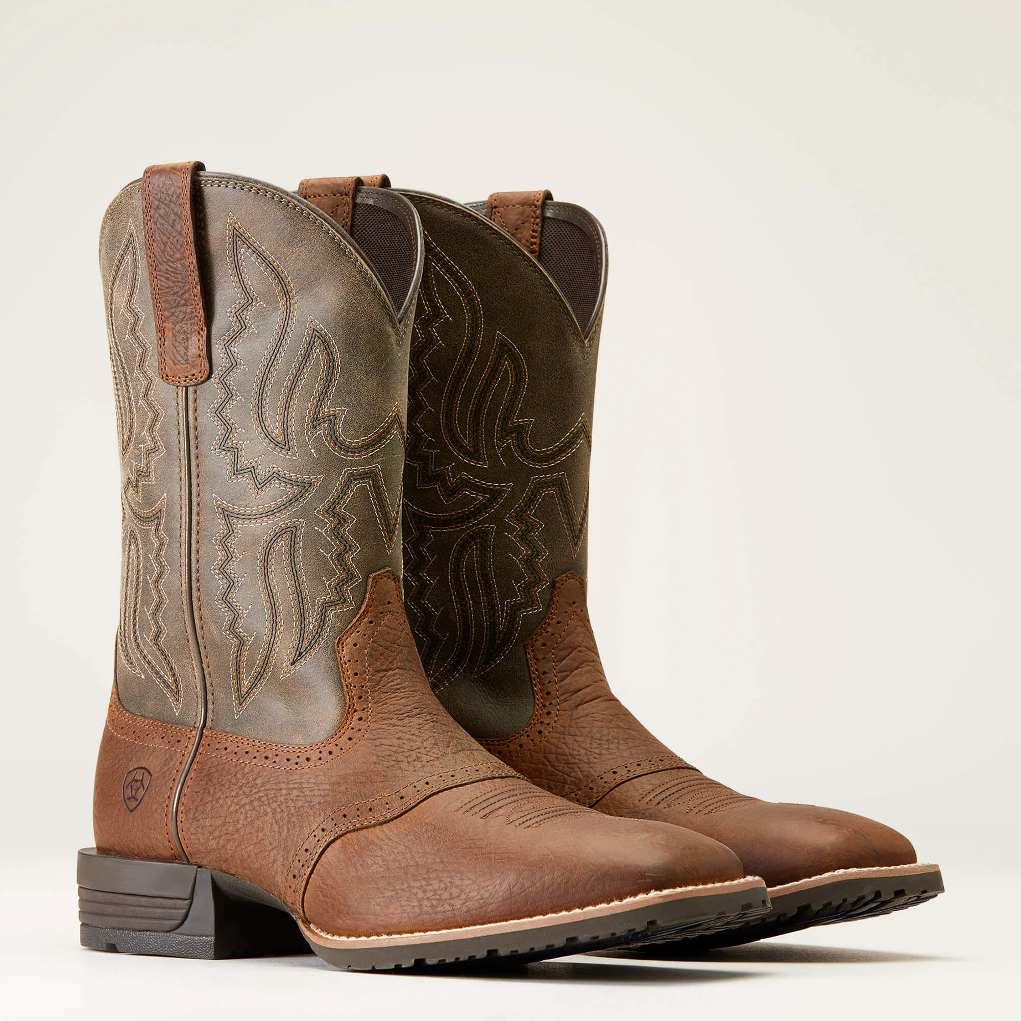 Ariat Men's Hybrid Ranchway Western Boot (Earth/Arizona Brown)