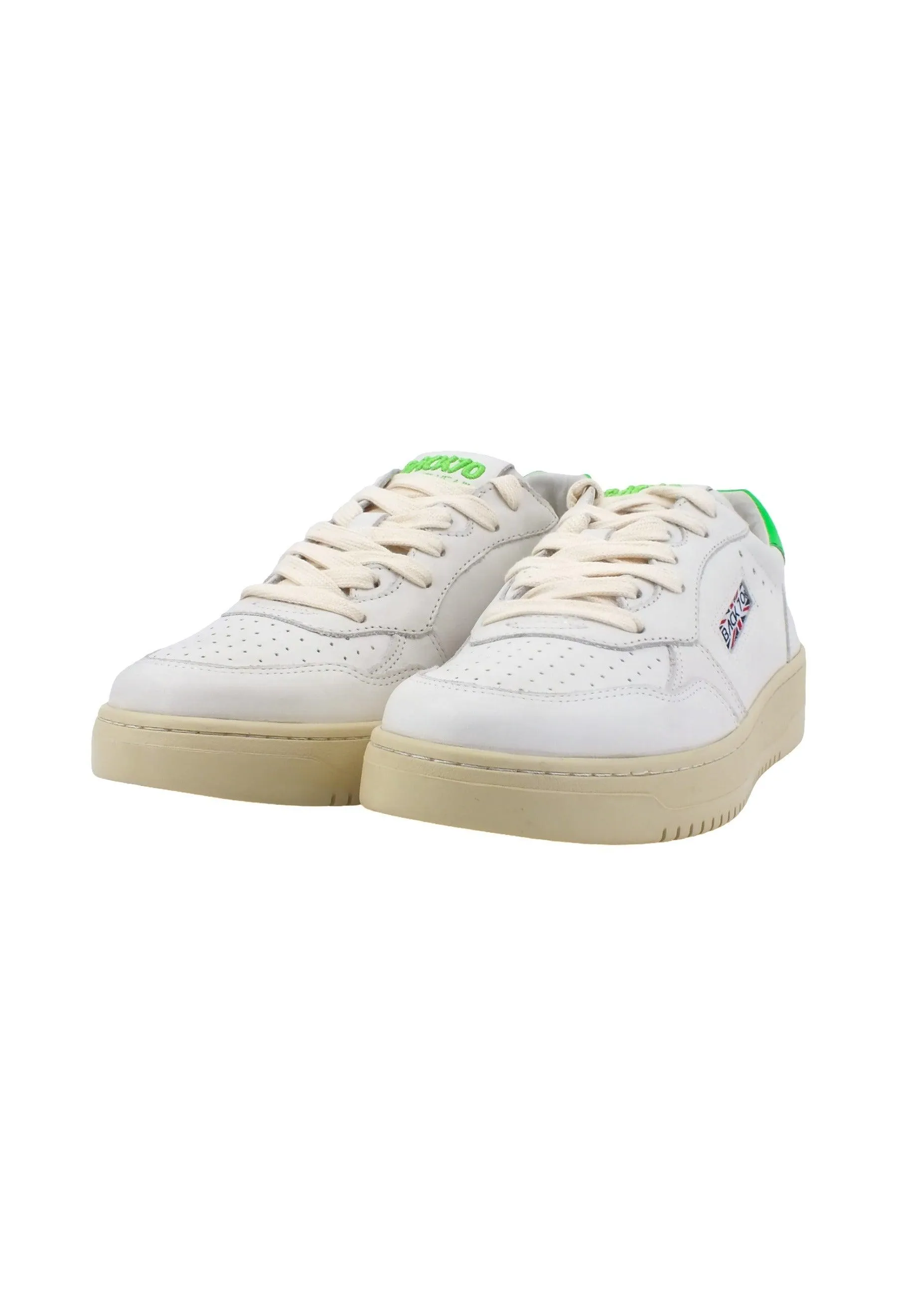 BACK70 Sneaker Donna White Flune Green 108001