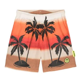 Barrow Shorts Palm Trees Ombre Orange Brown