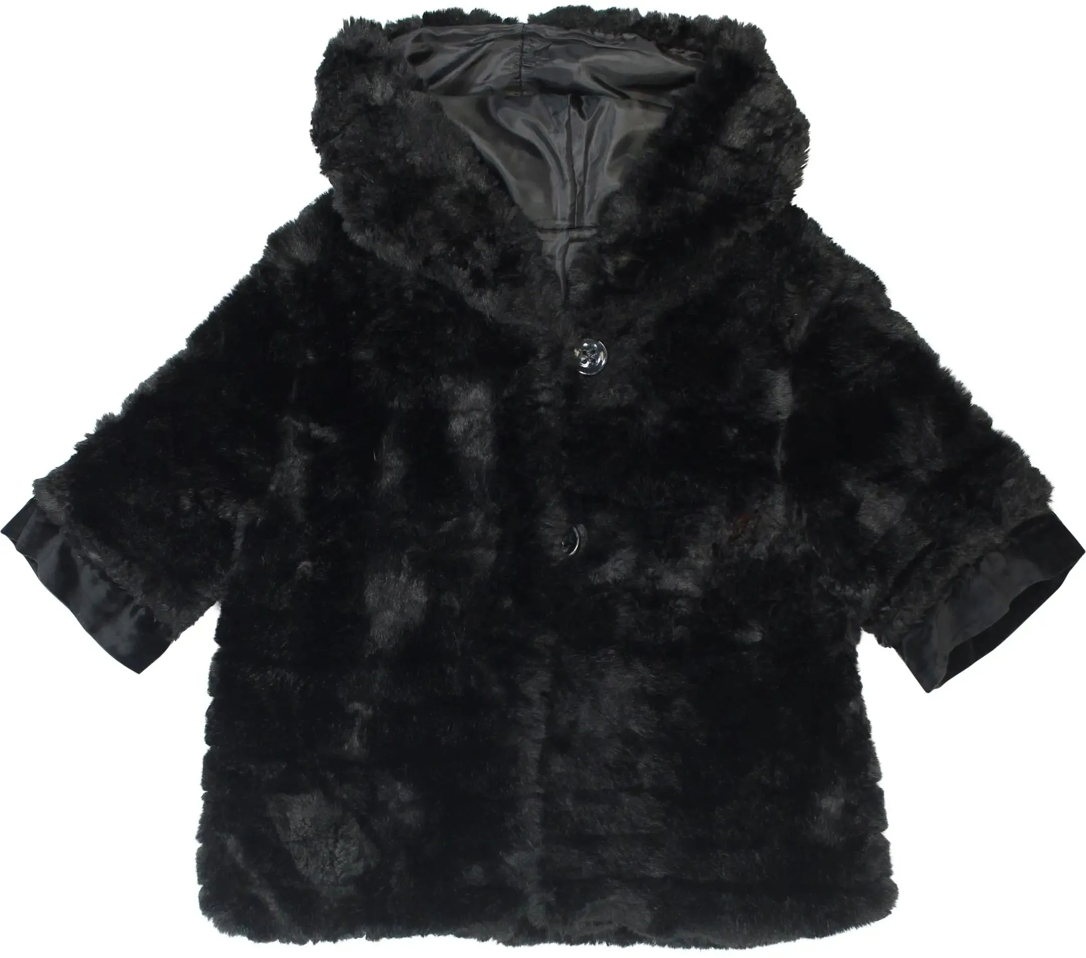 Black Faux Fur Coat | ThriftTale