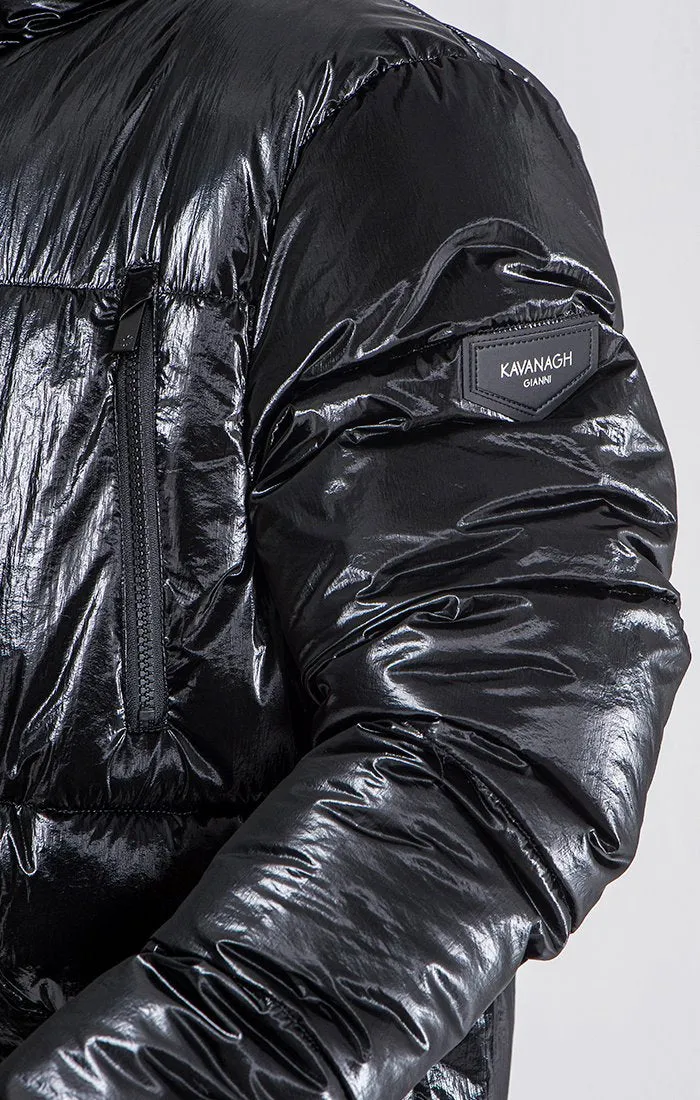 Black Wonderlust Puffer Coat