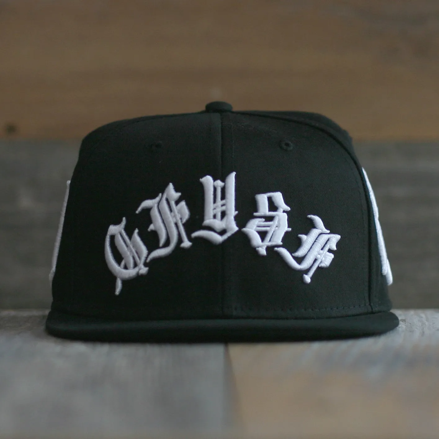 Blasted Snapback Hat Black