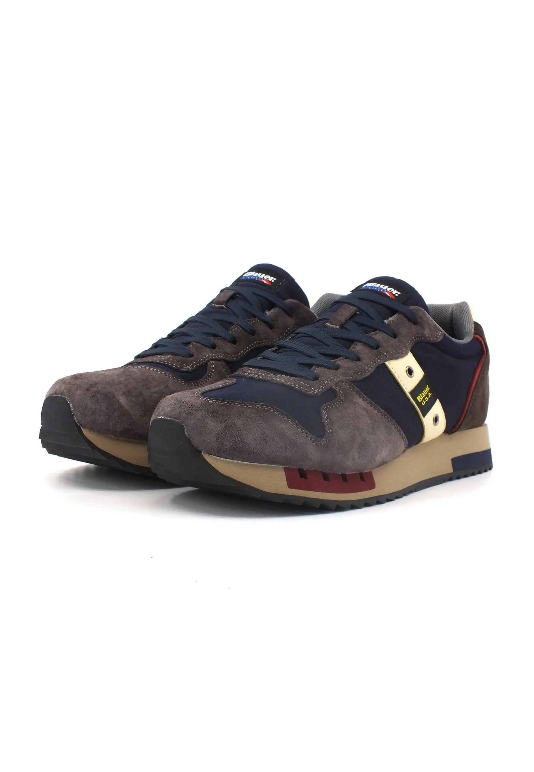 BLAUER Queens 01 Sneaker Uomo Navy Dark Brown F3QUEENS01