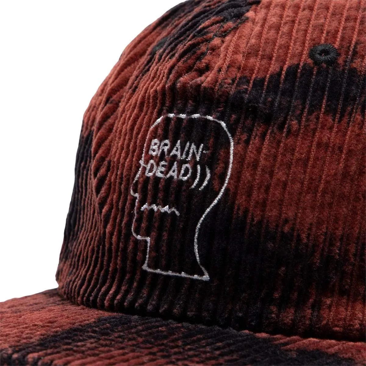 BLEACHED CORD LOGO HEAD HAT Black