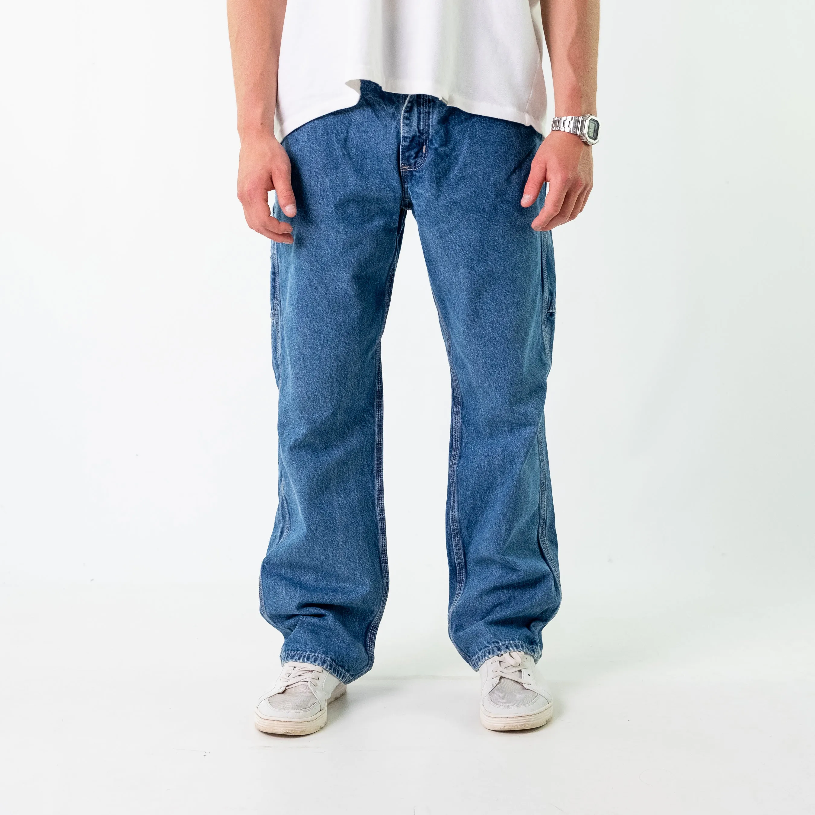 Blue y2ks Carhartt Denim Carpenter Jeans Baggy Pants (34x32)