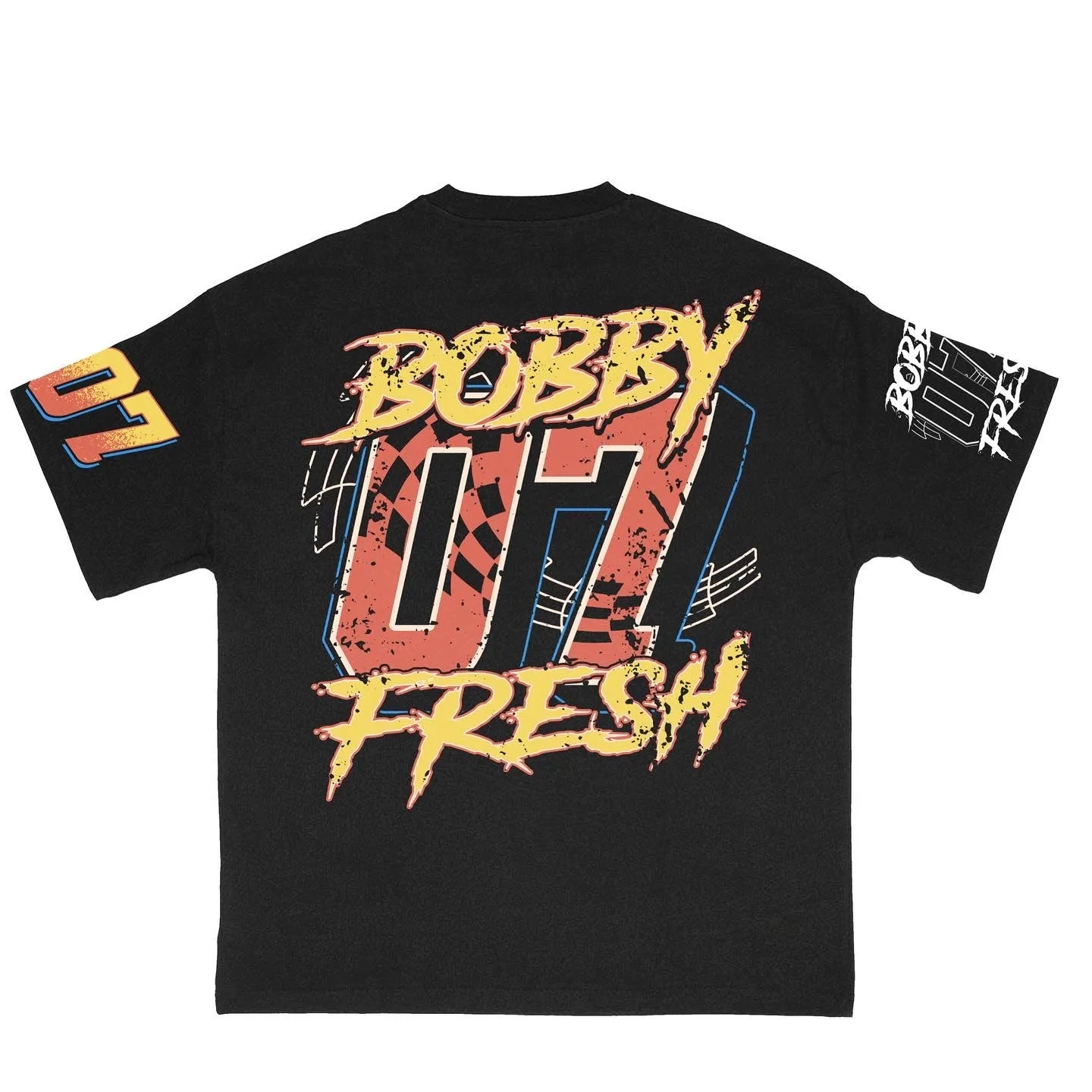 Bobby Fresh Racing Black Front and Back Tee