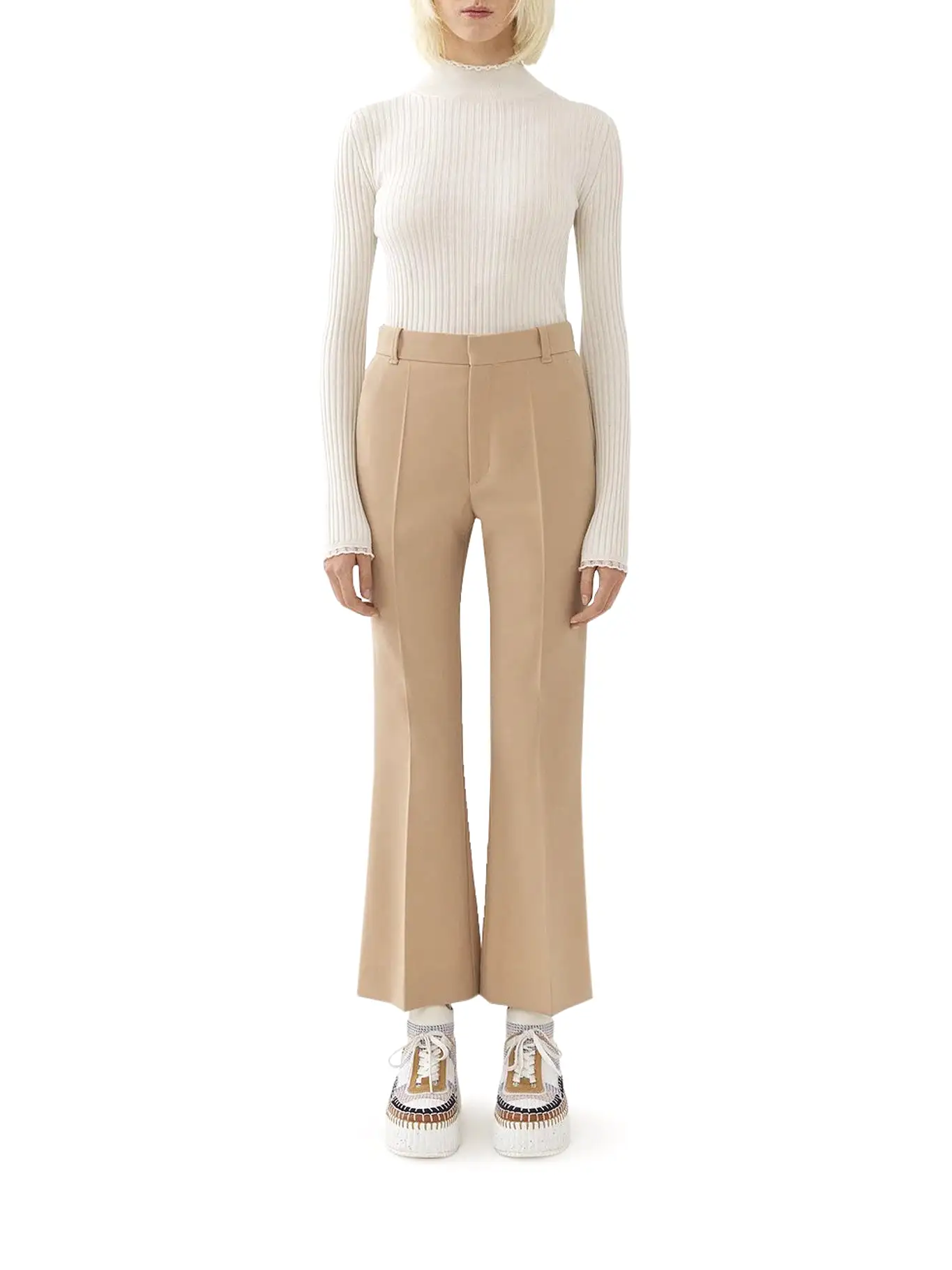 BOOTCUT CROPPED TROUSERS