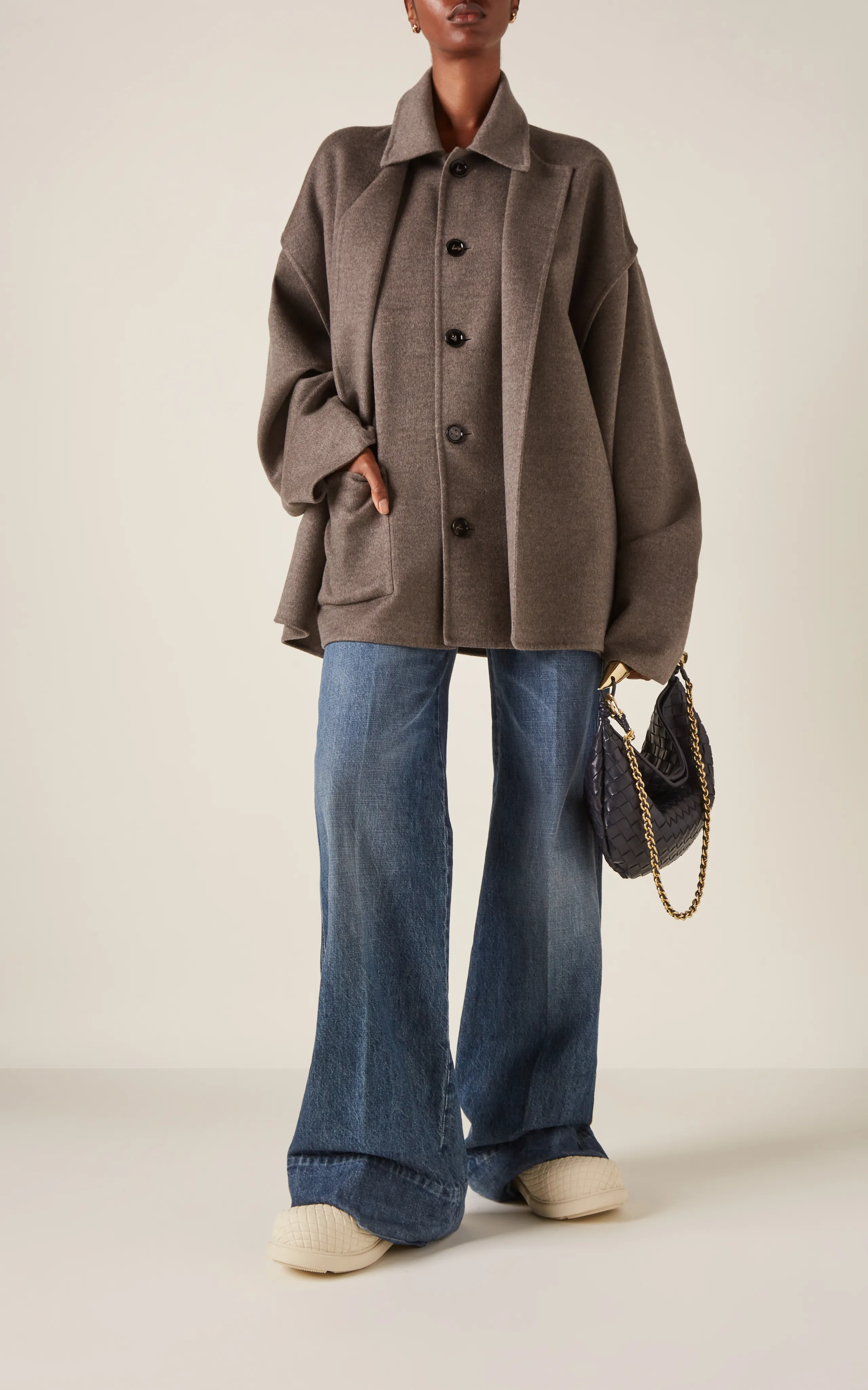 Bottega Veneta Wool-Cashmere Short Coat