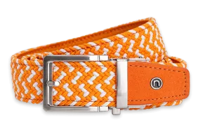 Braided Orange & White, a 3/8 Strap, Golf Belt