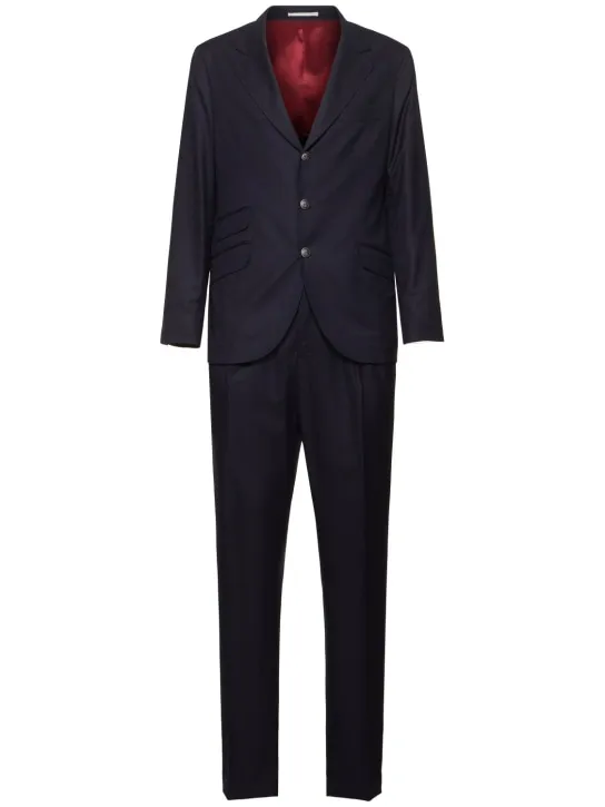 Brunello Cucinelli   Wool flannel single breast suit 