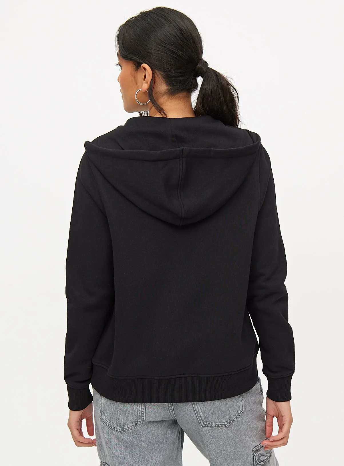 Buy Black Zip-Through Coord Hoodie XXL | Hoodies and sweatshirts | Tu