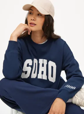 Buy Navy Oversized Soho Sweatshirt M | Hoodies and sweatshirts | Tu