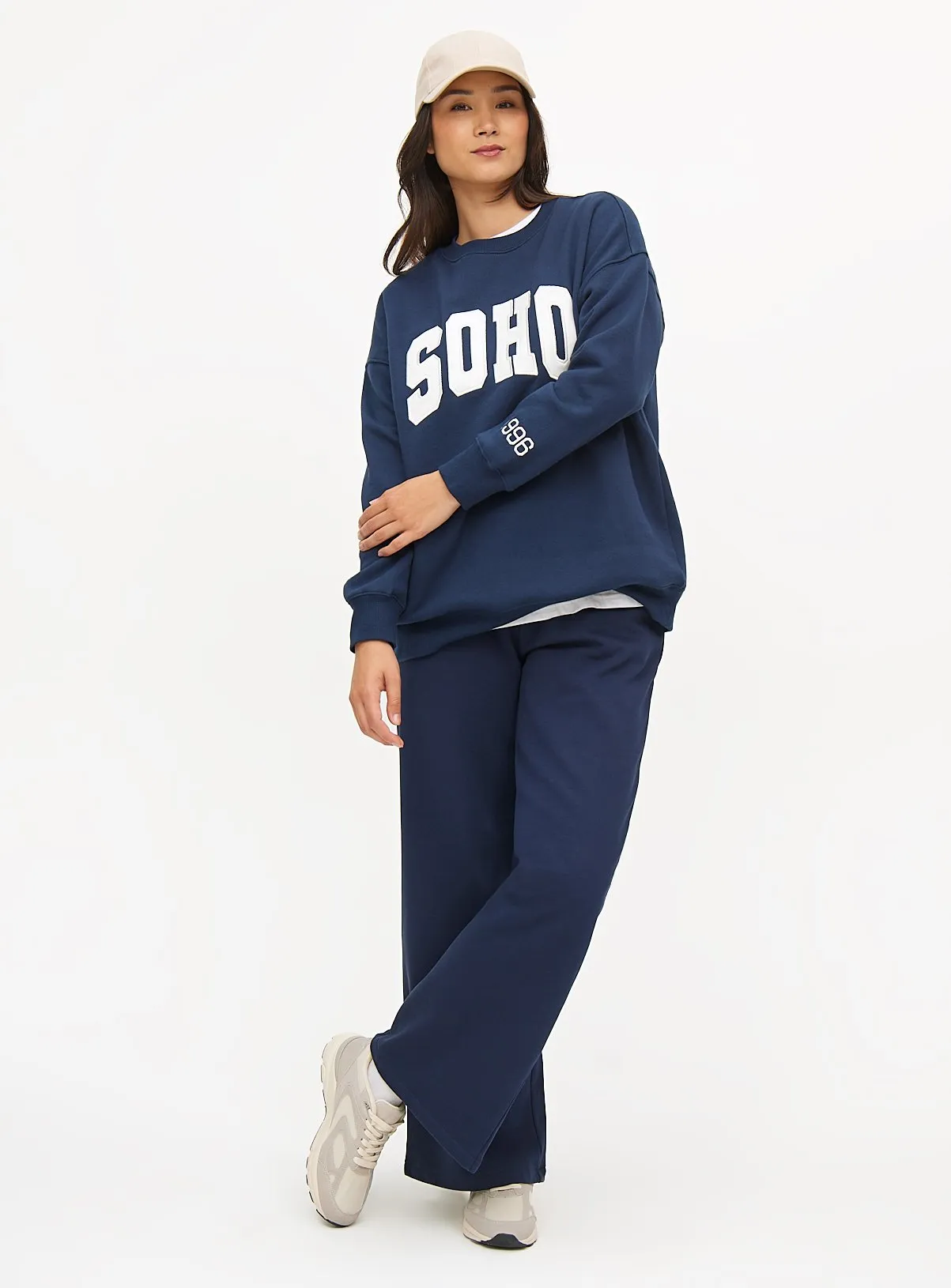 Buy Navy Oversized Soho Sweatshirt M | Hoodies and sweatshirts | Tu