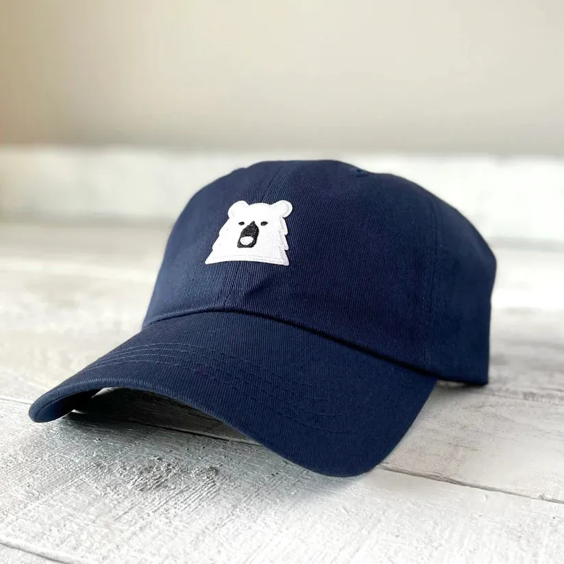 Camp Hat (Navy + Lil White Bear)