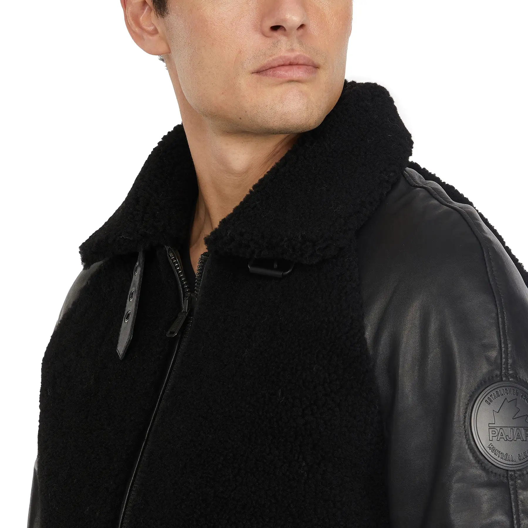 Campbell Men's Shearling and Leather Varsity Jacket