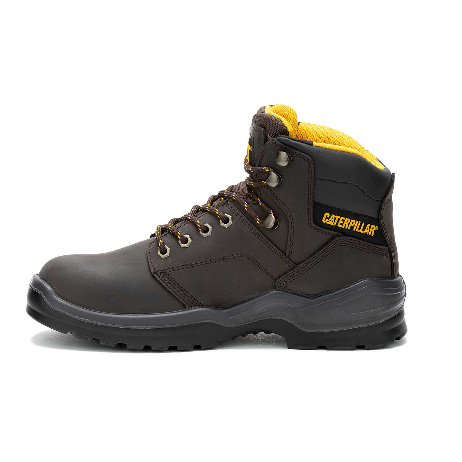 CAT Men's Striver Waterproof Steel Toe Work Boot in Brown