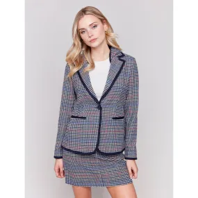 Charlie B Plaid Blazer with Hood