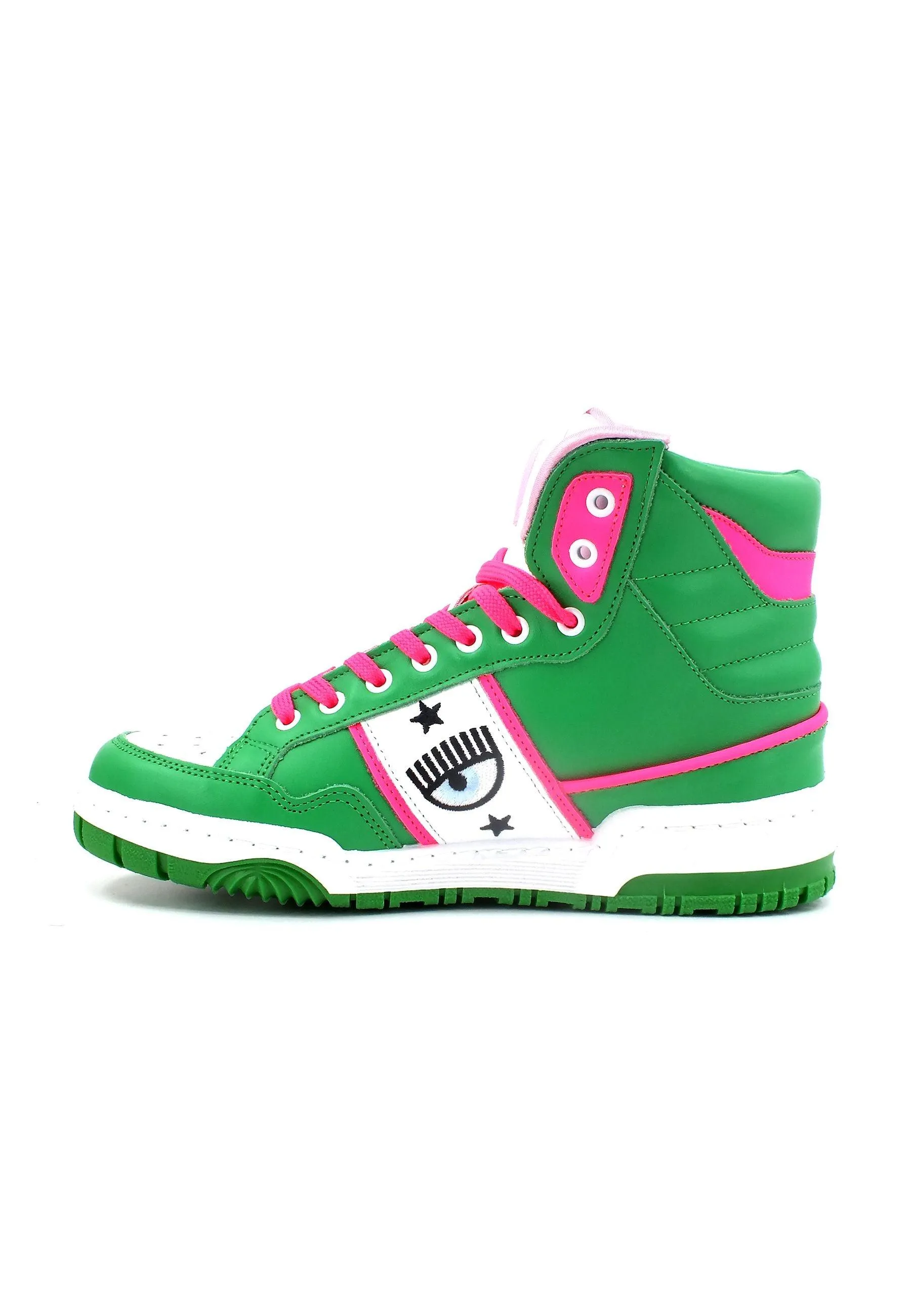 CHIARA FERRAGNI Sneaker High Donna Green Pink Fluo CF3114-078