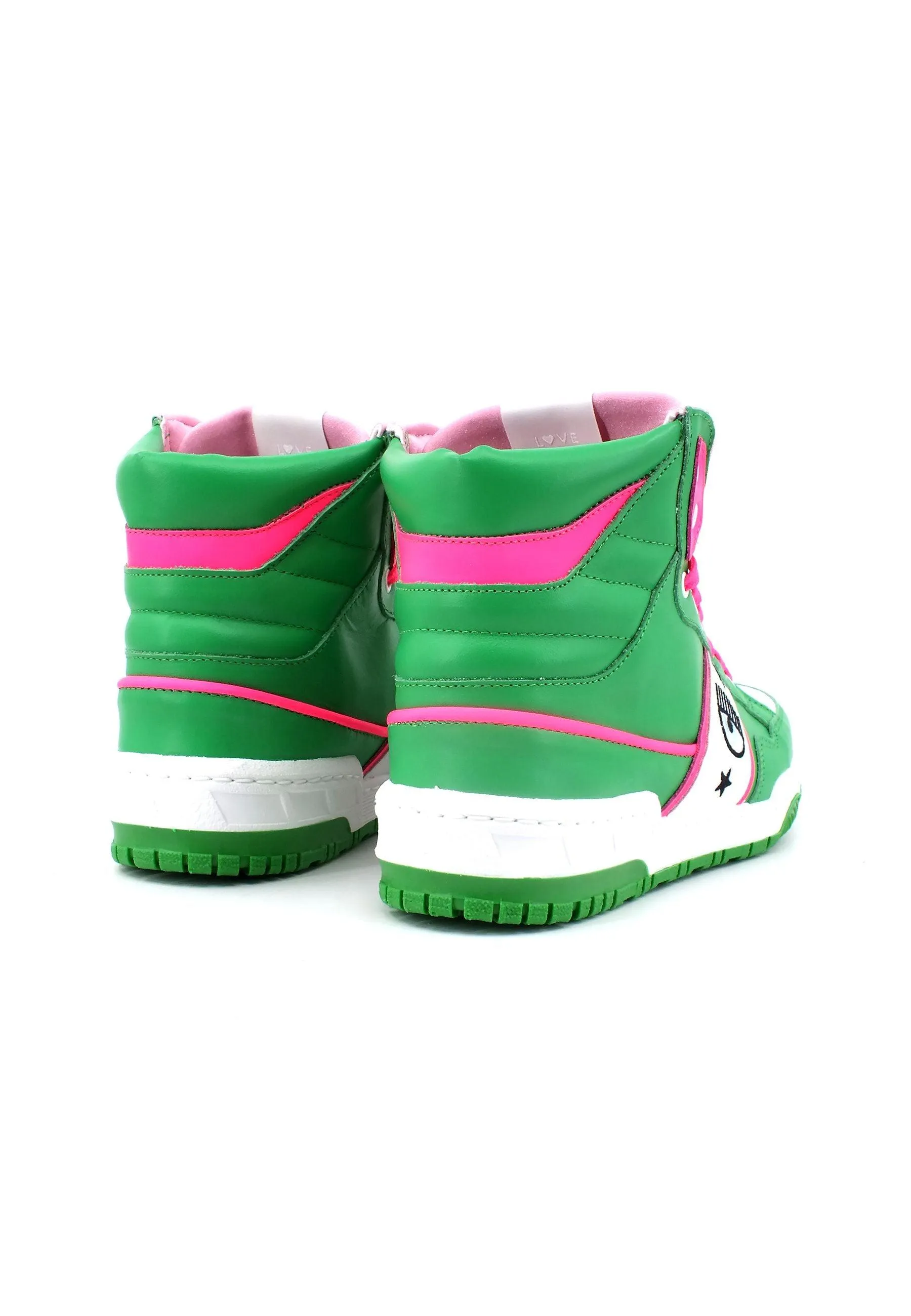 CHIARA FERRAGNI Sneaker High Donna Green Pink Fluo CF3114-078