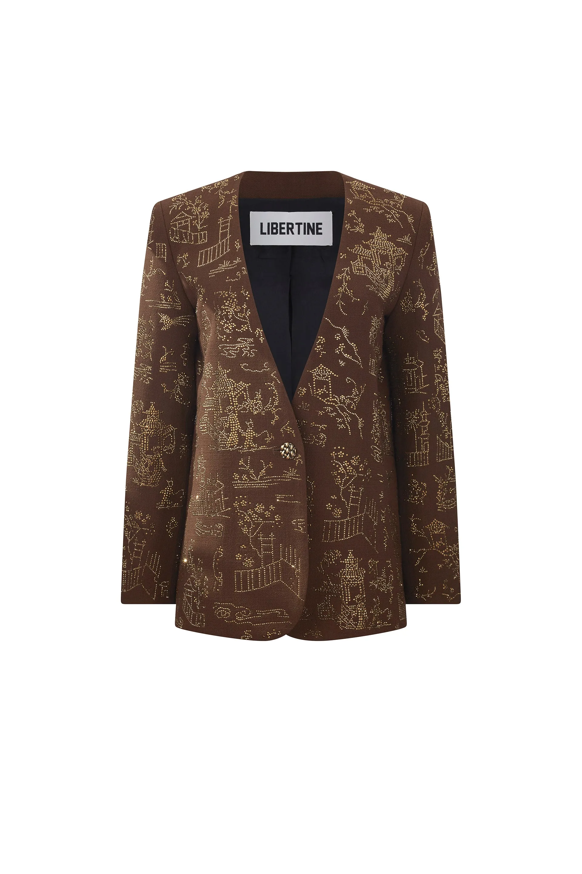 'CHINOISERIE' V NECK JACKET