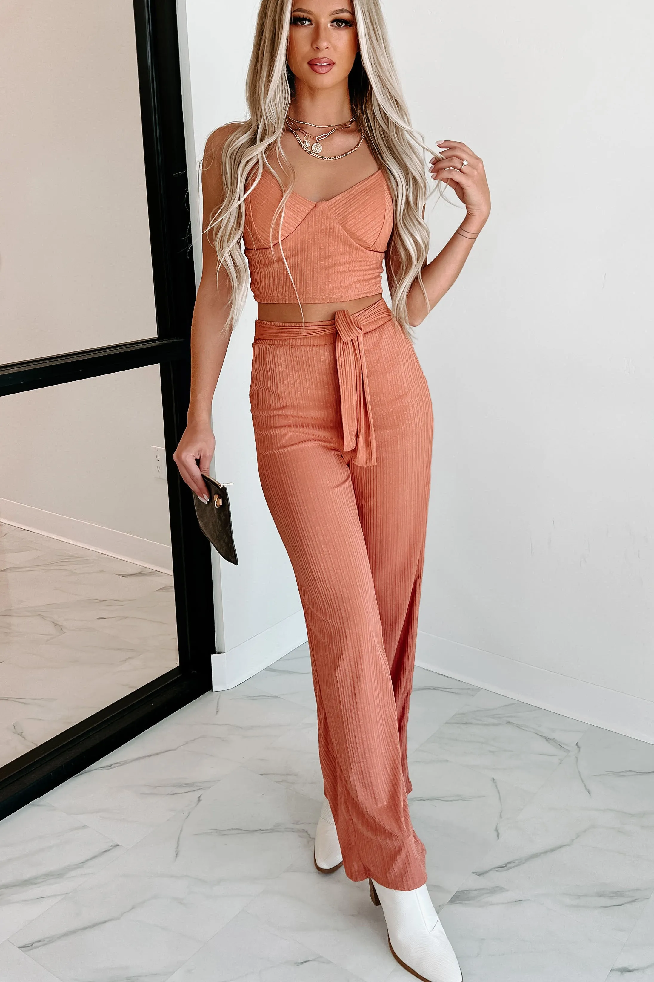 Core Values Two Piece Pant Set (Light Rust)