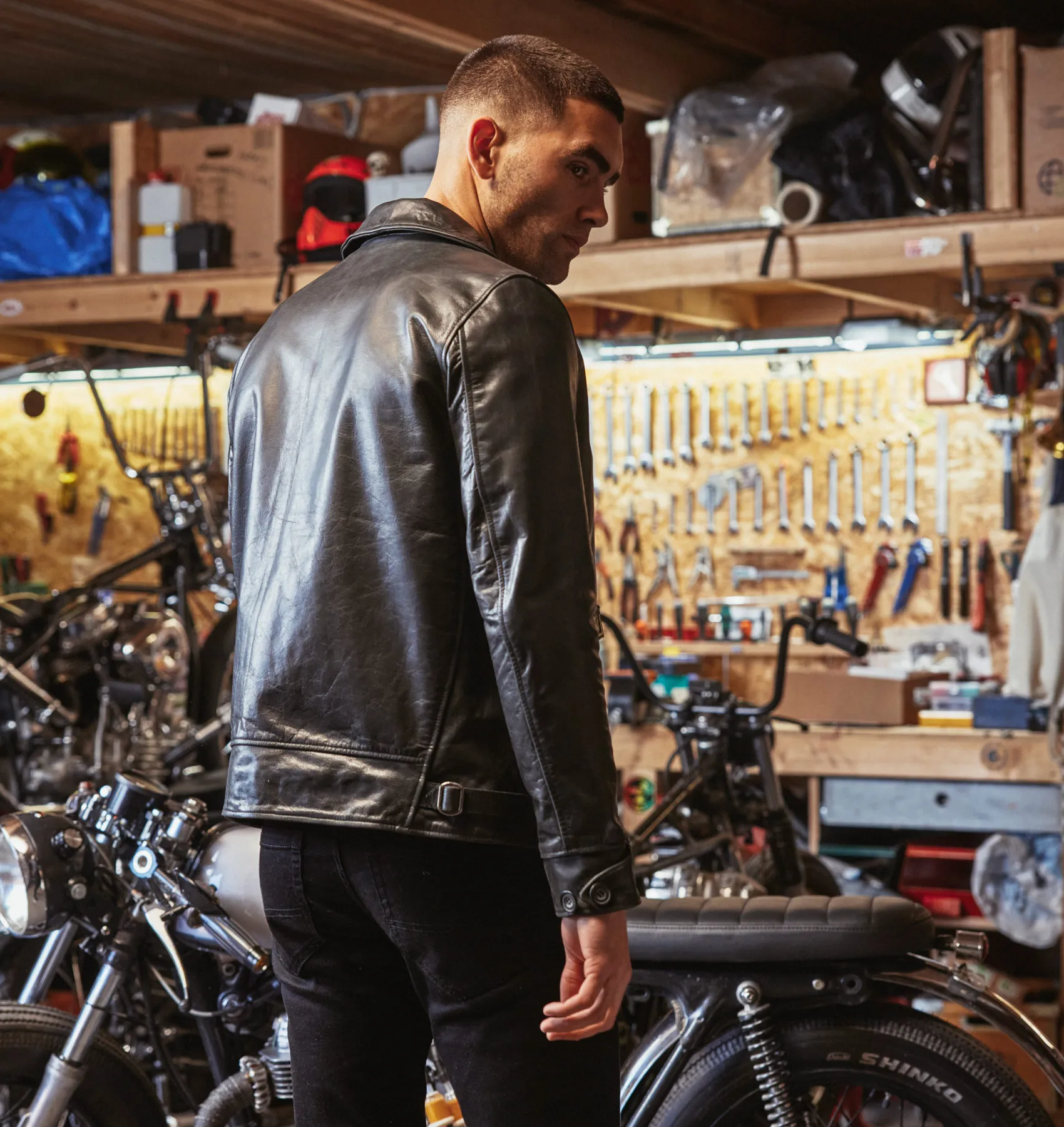 Cossack Jacket - Horsehide Leather - AVI LEATHER