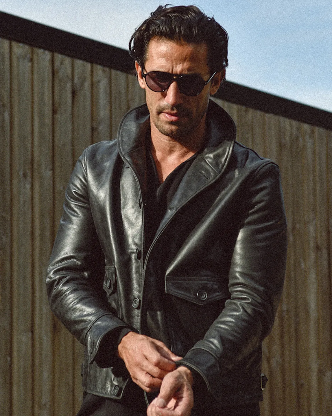 Cossack Jacket - Horsehide Leather - AVI LEATHER