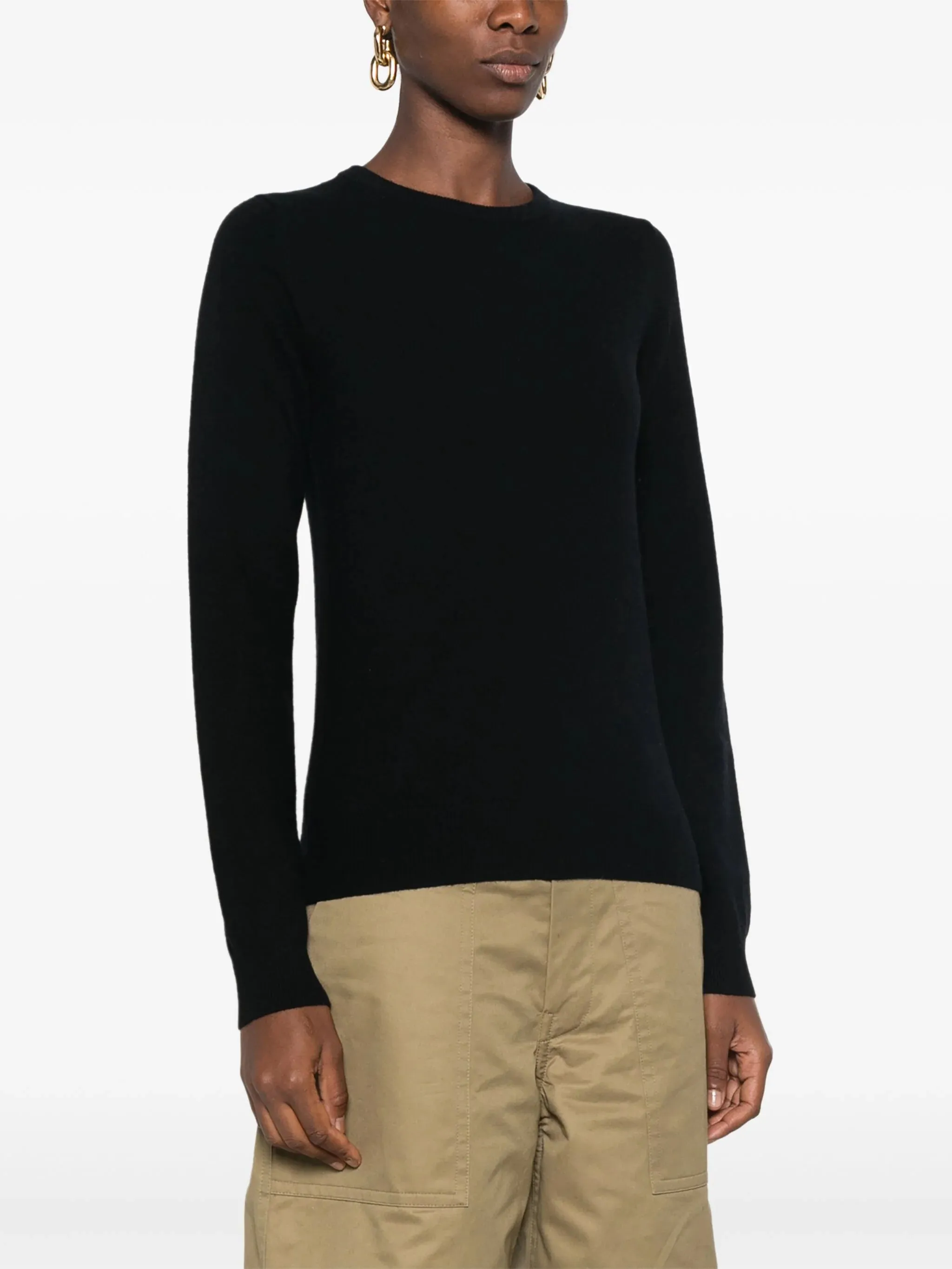 Crew neck sweater n°41 body, black