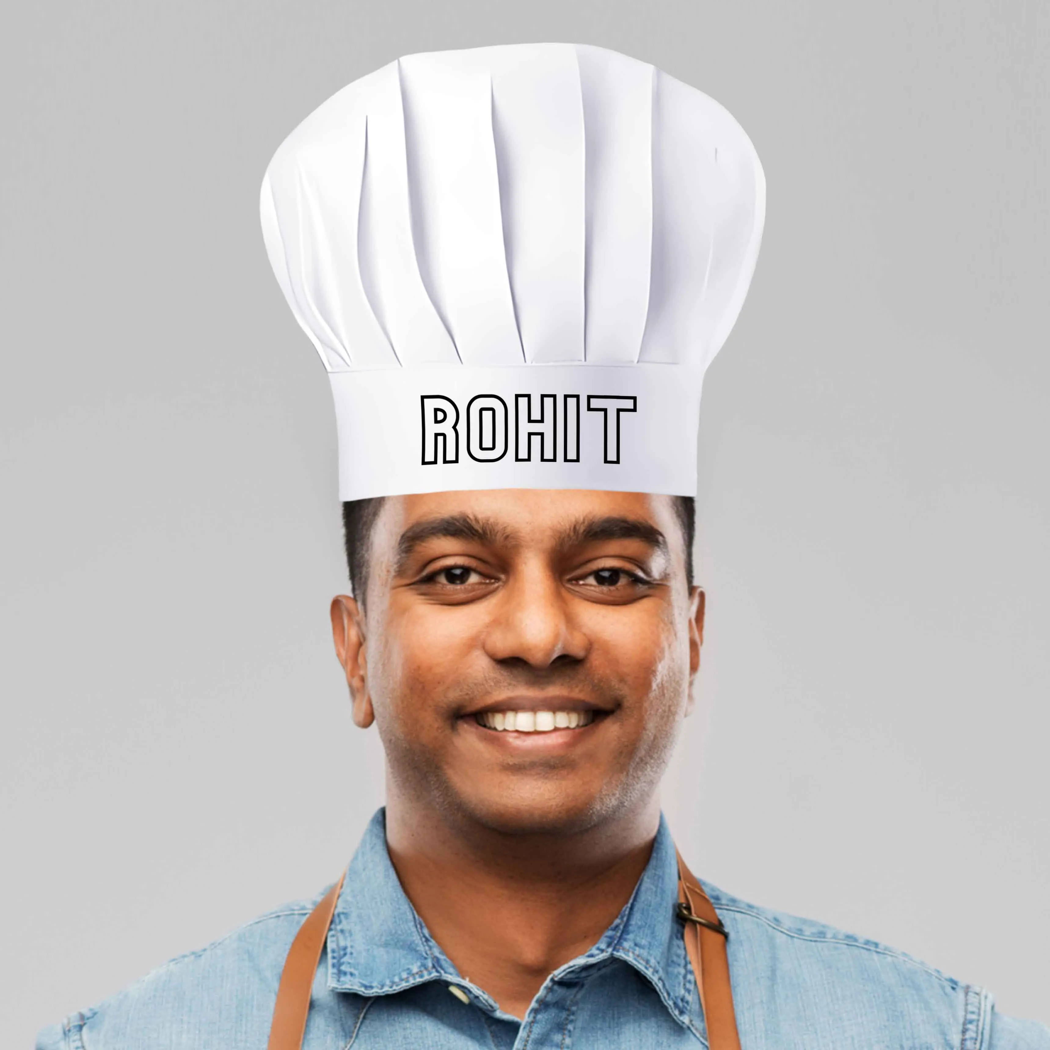 Customized Chef White Hat with Name - Chef Toque