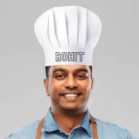 Customized Chef White Hat with Name - Chef Toque