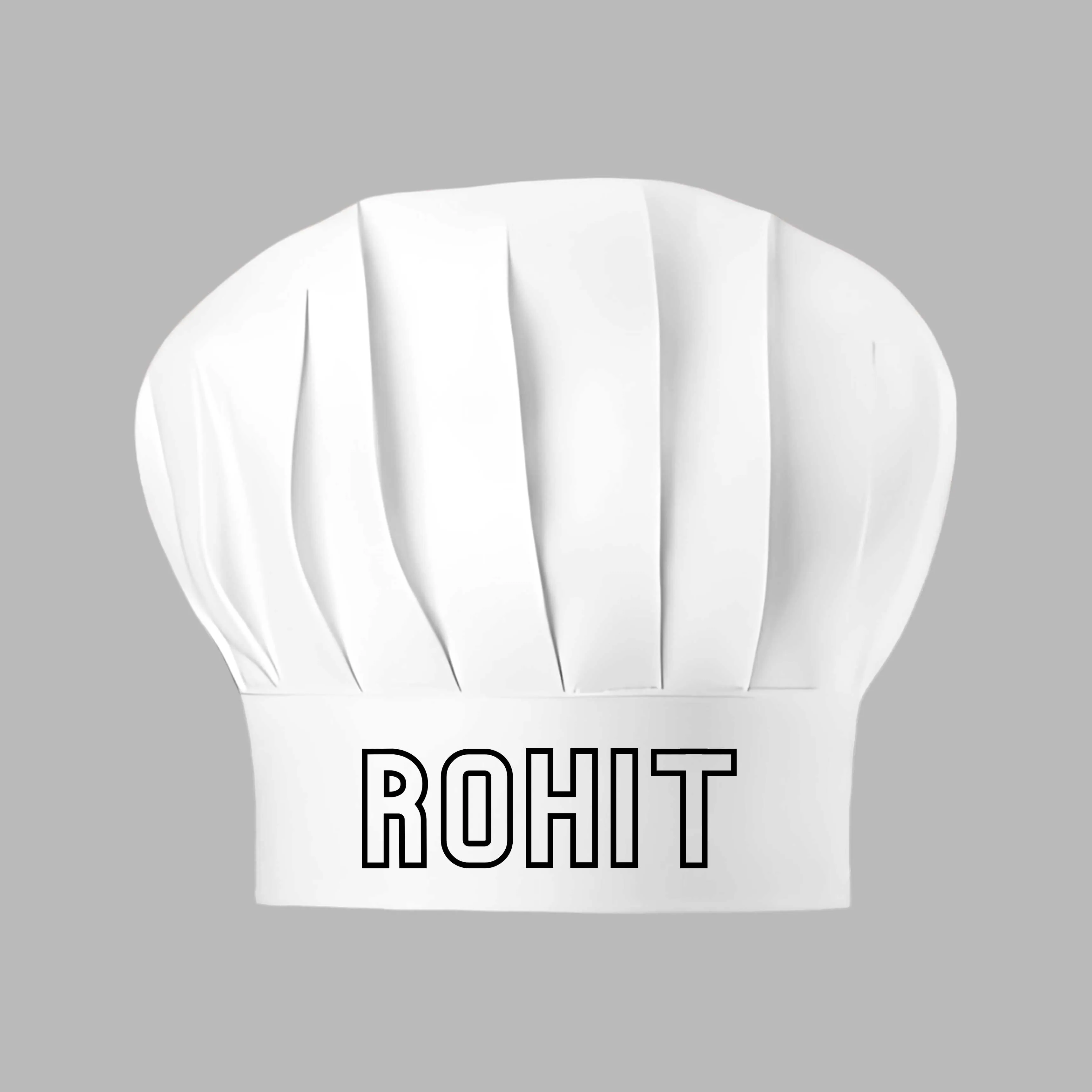 Customized Chef White Hat with Name - Chef Toque