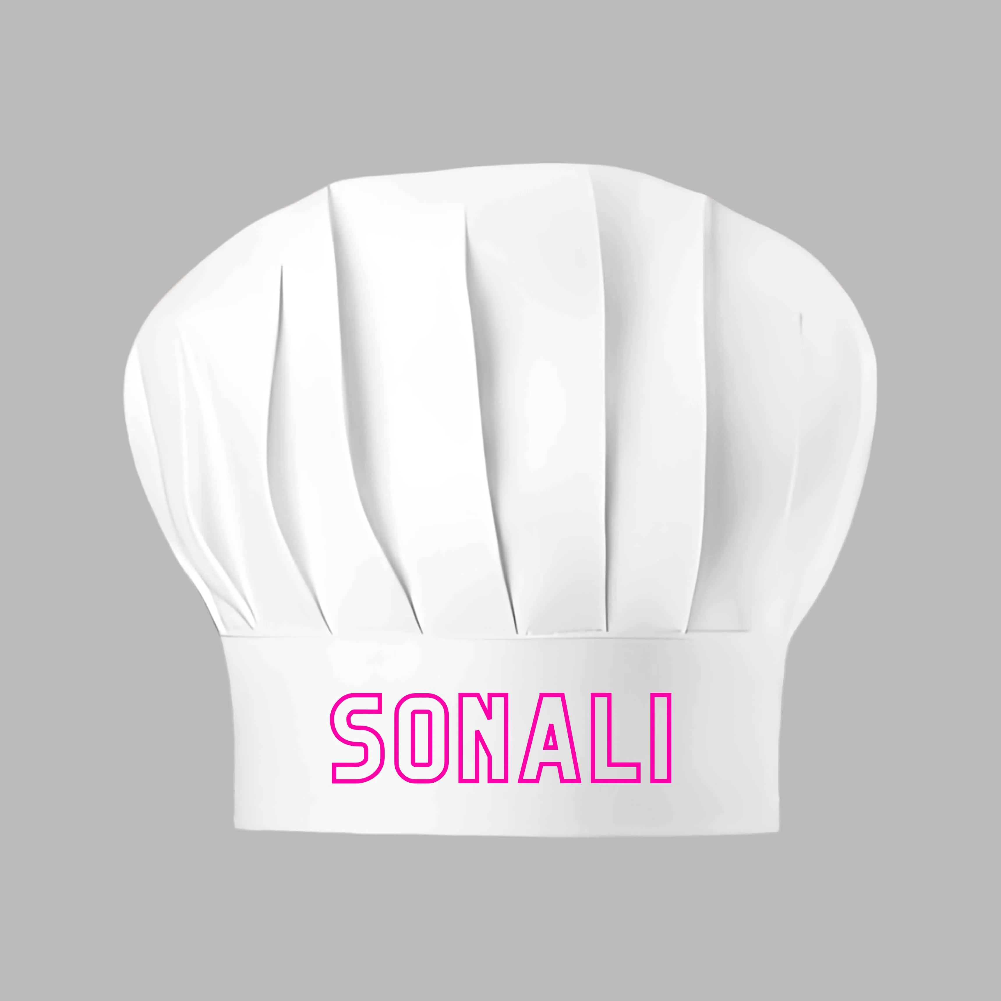 Customized Chef White Hat with Name - Chef Toque