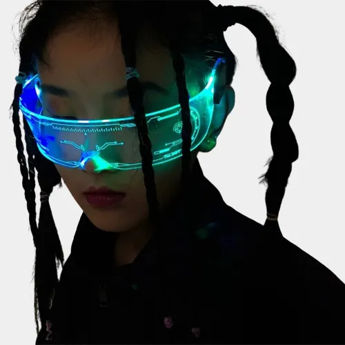 Cyberpunk Techwear LED Glasses