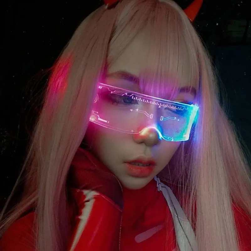 Cyberpunk Techwear LED Glasses