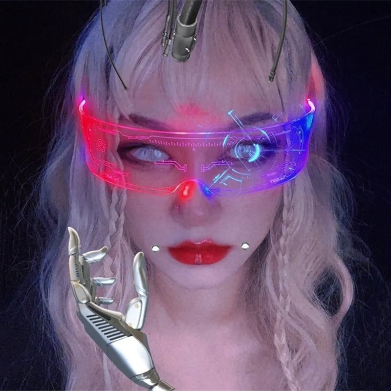 Cyberpunk Techwear LED Glasses