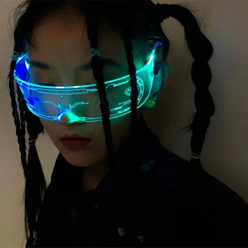 Cyberpunk Techwear LED Glasses