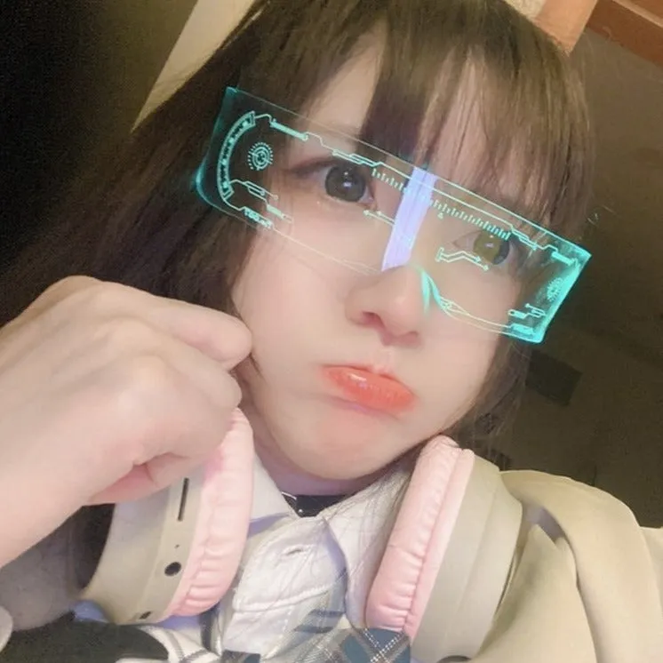 Cyberpunk Techwear LED Glasses