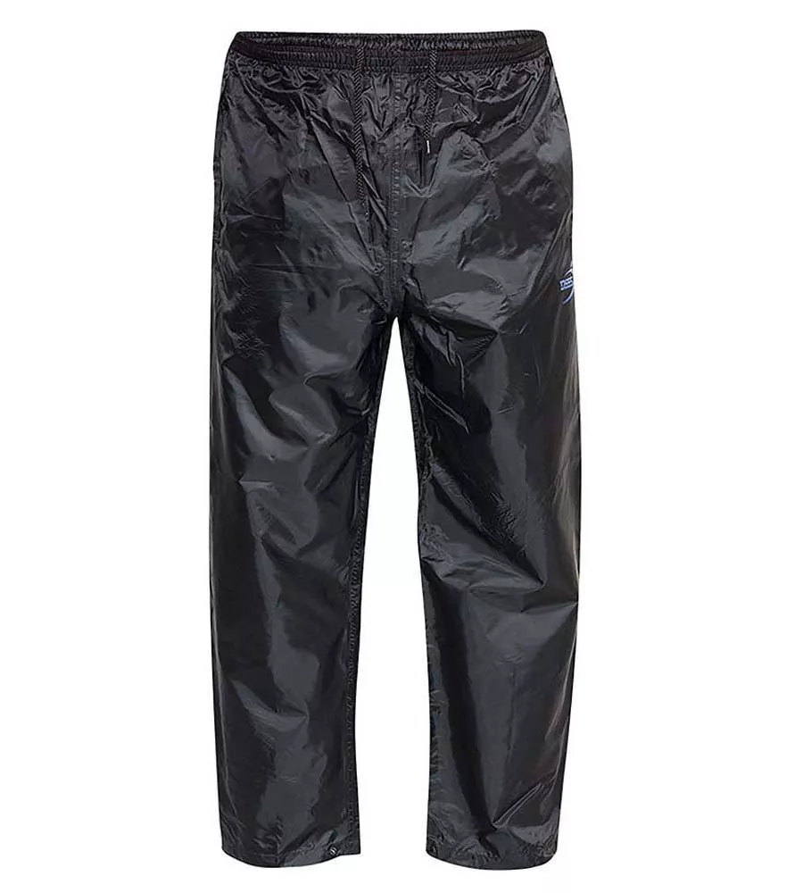 D555 Big Mens Black Packaway Rain Over Trouser (ELBA BLACK)